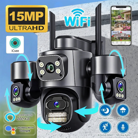 Triple Screen Wireless Security Camera